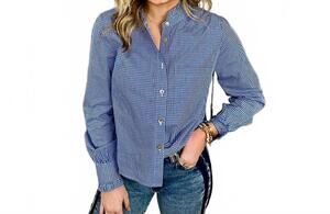 NEW APNY cropped ruffle shirt in cobalt blue